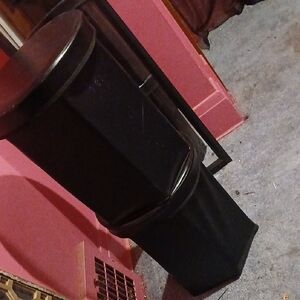 Sleek Black Trash Bin